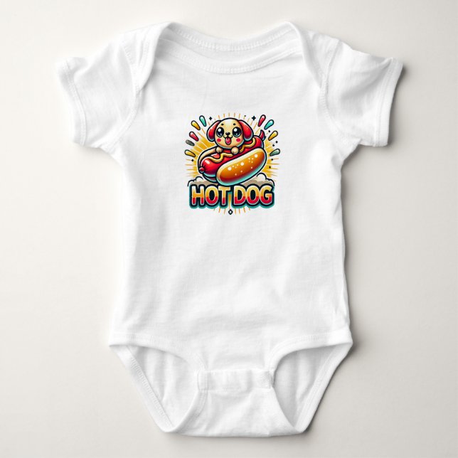 Funny Hot Dog Baby Strampler (Vorderseite)