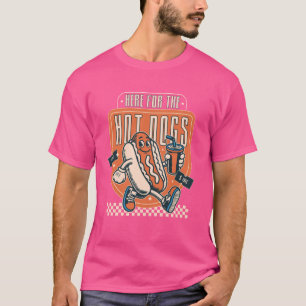 Funny Hot Dog Character Design . T-Shirt