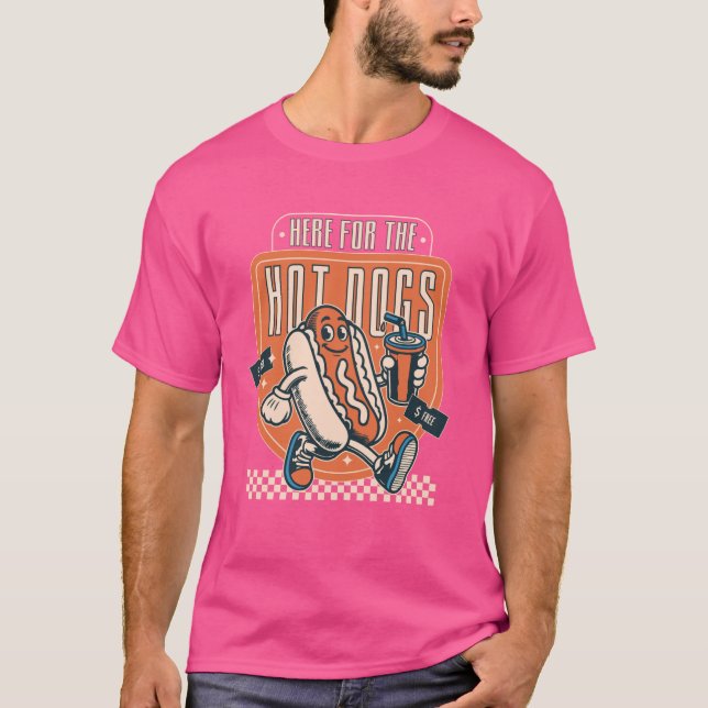 Funny Hot Dog Character Design . T-Shirt (Vorderseite)