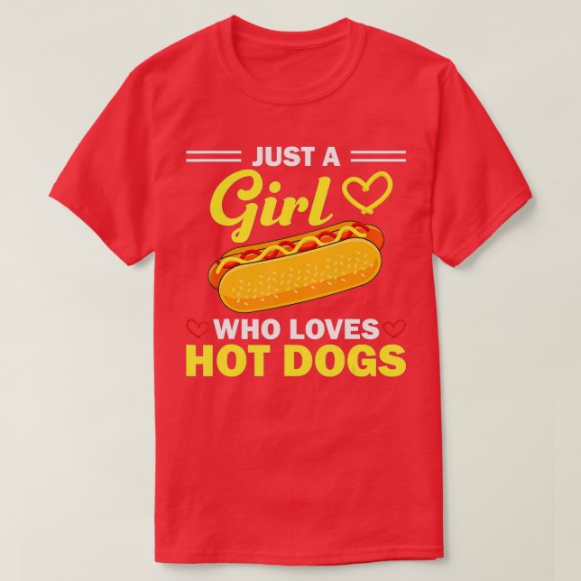 Funny Hot Dog Design für Frauen Mädchen Hot Dog Lo T-Shirt (Design vorne)