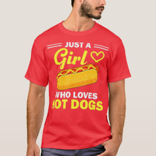 Funny Hot Dog Design für Frauen Mädchen Hot Dog Lo T-Shirt