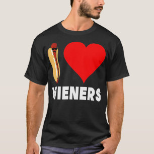 Funny Hot Dog Design I Liebe Dackeln Herz GRILLEN T-Shirt