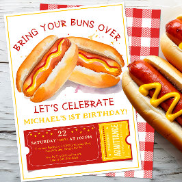 Funny Hot Dog Einladung zum Geburtstag - Kinder ko