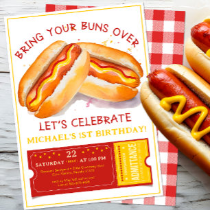 Funny Hot Dog Einladung zum Geburtstag - Kinder ko