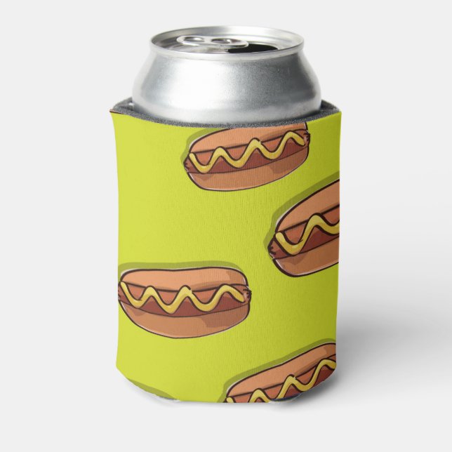 Funny Hot Dog Food Design Dosenkühler (Kanne Rückseite)