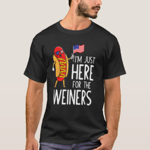 Funny Hot Dog Ich bin nur hier für die Dackeln Sau T-Shirt