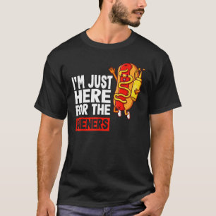 Funny Hot Dog Ich bin nur hier für die Dackeln Sau T-Shirt