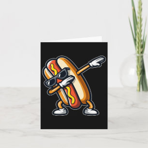 Funny Hot Dog Lover Hotdog Dab Dancing Feinschmeck Karte