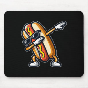 Funny Hot Dog Lover Hotdog Dab Dancing Feinschmeck Mousepad