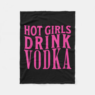 Funny Hot Girls Drink Vodka Betrunken Drink Wein B Fleecedecke