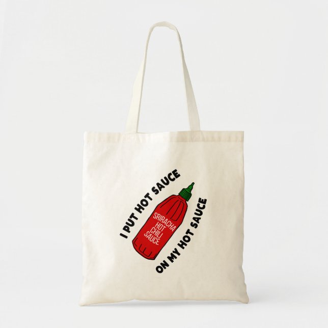 Funny Hot Sauce Tote Bag Tragetasche (Vorne)