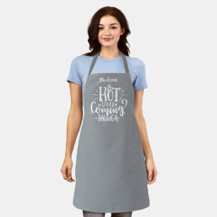 Funny Hot Stuff Typografie Ultimate Gray Schürze
