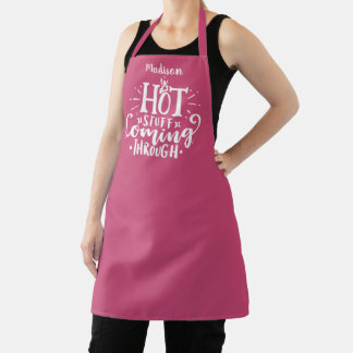 Funny Hot Stuff Typografy Raspberry Schürze