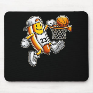 Funny Hotdog Basketball Dunk Sporthafen Mousepad