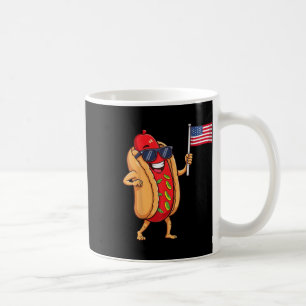 Funny Hotdog Patriotic Us America Flag 4. Juli Kaffeetasse