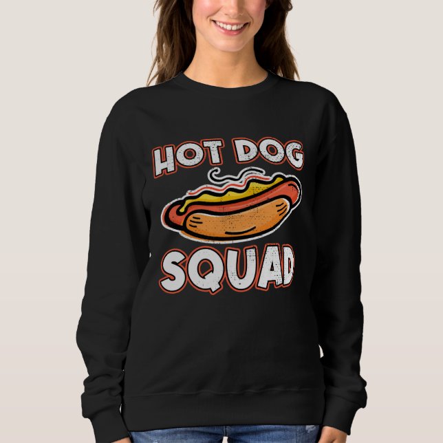Funny Hotdog Squad Hotdog Friends Hotdog Sandwich Sweatshirt (Vorderseite)