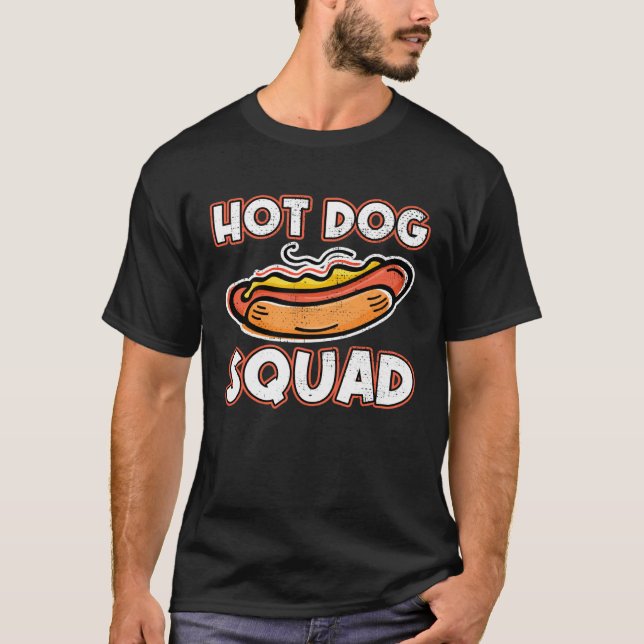 Funny Hotdog Squad Hotdog Friends Hotdog Sandwich T-Shirt (Vorderseite)