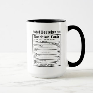 Funny Hotel Housekeeper Nutrition Facts Worker  Tasse