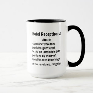 Funny Hotel Receptionist Definition Geschenke Tasse