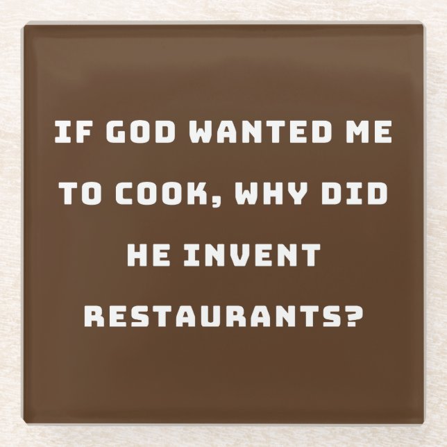 Funny Housefrau Zitat, ich hasste Kochen lustig Glasuntersetzer (Vorderseite)