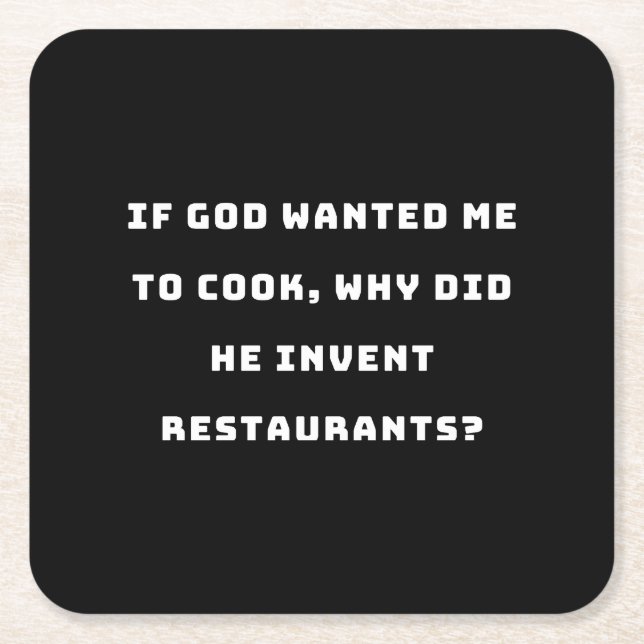 Funny Housefrau Zitat, ich hasste Kochen lustig Rechteckiger Pappuntersetzer (Vorderseite)