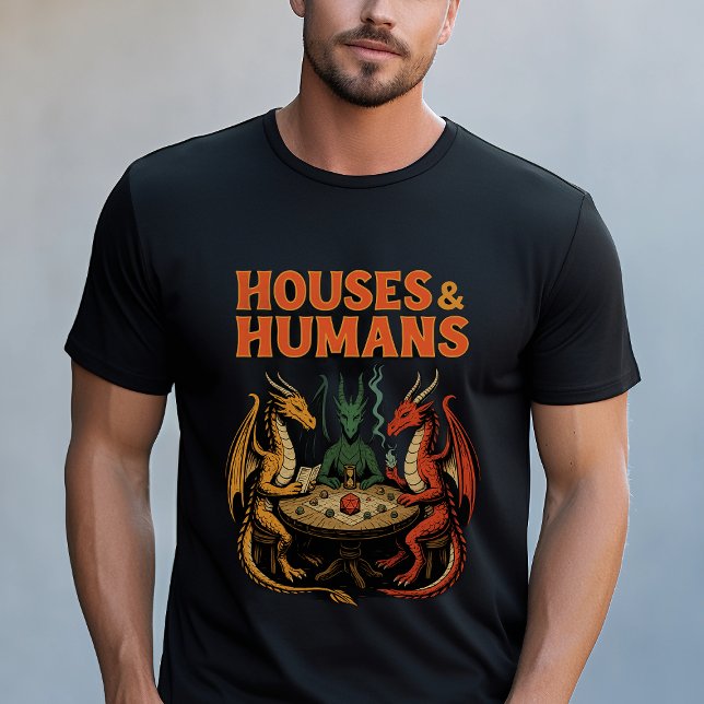 Funny Houses & Humans Dragon T-Shirt (Von Creator hochgeladen)