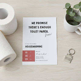 Funny Housewarming Invitation • Toilet Paper Quote Einladung