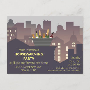 Funny Housewarming Party Design Postkarte
