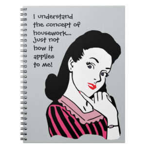 Funny Housework Concept Notizblock