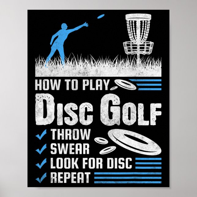 Funny How To Play Disc Golf  Poster (Vorne)
