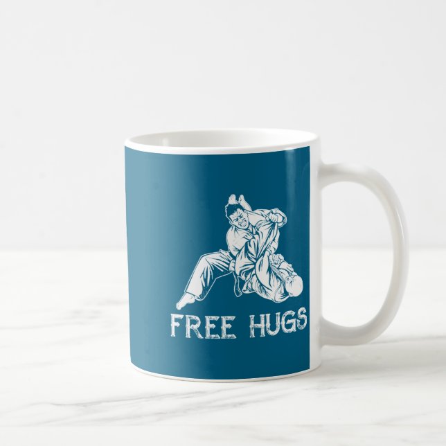 Funny Hugs Brazilian Jiu Jitsu Mma Bjj  Kaffeetasse (Rechts)
