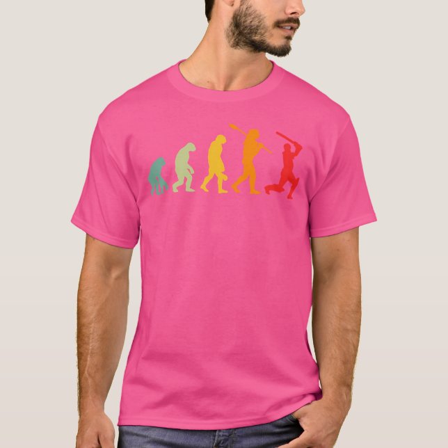 Funny Human Cricket Evolution Funny Cricket T-Shirt (Vorderseite)