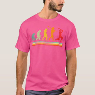 Funny Human Cricket Evolution Funny Cricket T-Shirt