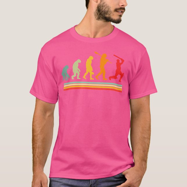 Funny Human Cricket Evolution Funny Cricket T-Shirt (Vorderseite)