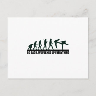 Funny Human Evolution Graphic Design Postkarte