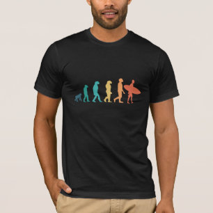Funny Human Evolution Surfgeschenk für Surfer T-Shirt