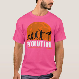 Funny Human Kickboxing Evolution Funny Evolution T-Shirt