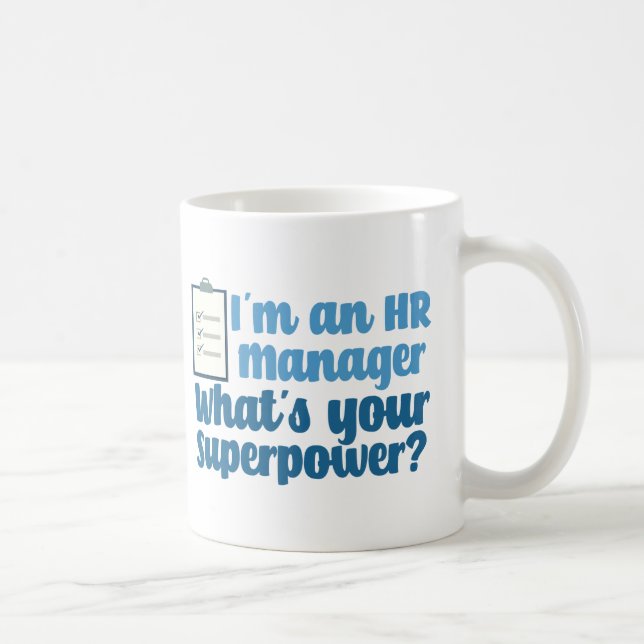 Funny Human Resources Manager Superheran HR Kaffeetasse (Rechts)