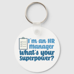 Funny Human Resources Manager Superhero Schlüsselanhänger
