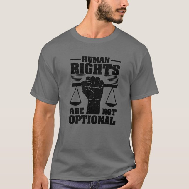 Funny Human Rights spenden Coole Gerechtigkeit und T-Shirt (Vorderseite)