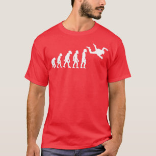 Funny Human Skydiving Evolution Freefall Skydiver T-Shirt