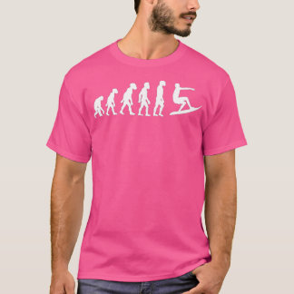 Funny Human Surfing Evolution Surfer Wave Beach Su T-Shirt
