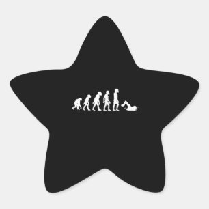 Funny Human Swimming Evolution Schwimmer Schwimmen Stern-Aufkleber