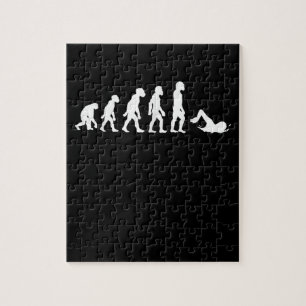 Funny Human Swimming Evolution Schwimmer Schwimmer Puzzle