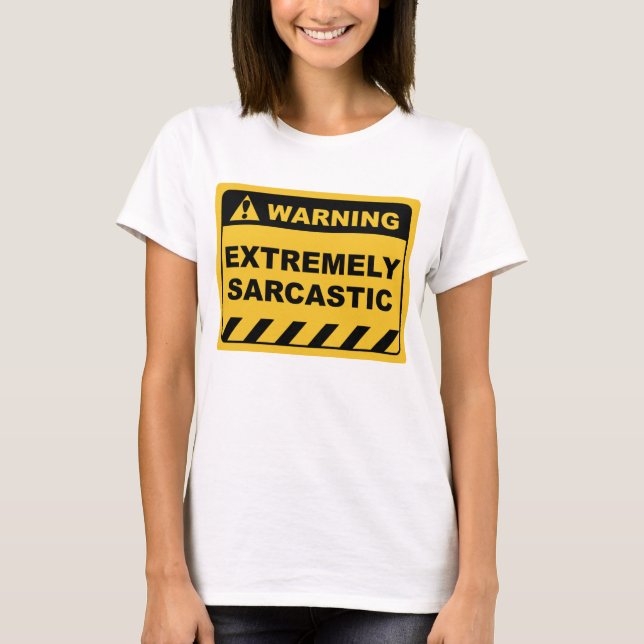 Funny Human Warning Labels Sarcastic T-Shirt (Vorderseite)