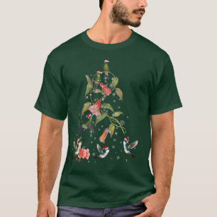 Funny Hummingbird Christmas Tree Porch und Watch T-Shirt