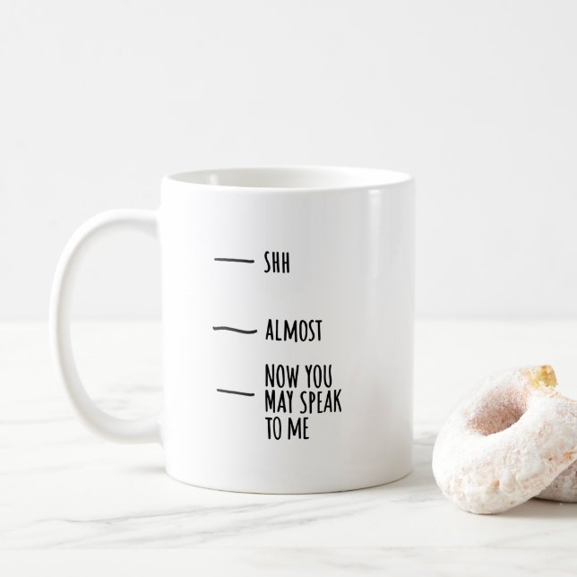 Funny Humor Coffee Quote Mood Mug Kaffeetasse (Mit Donut)