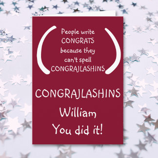 Funny Humor Congratulations Graduation Graduate Karte