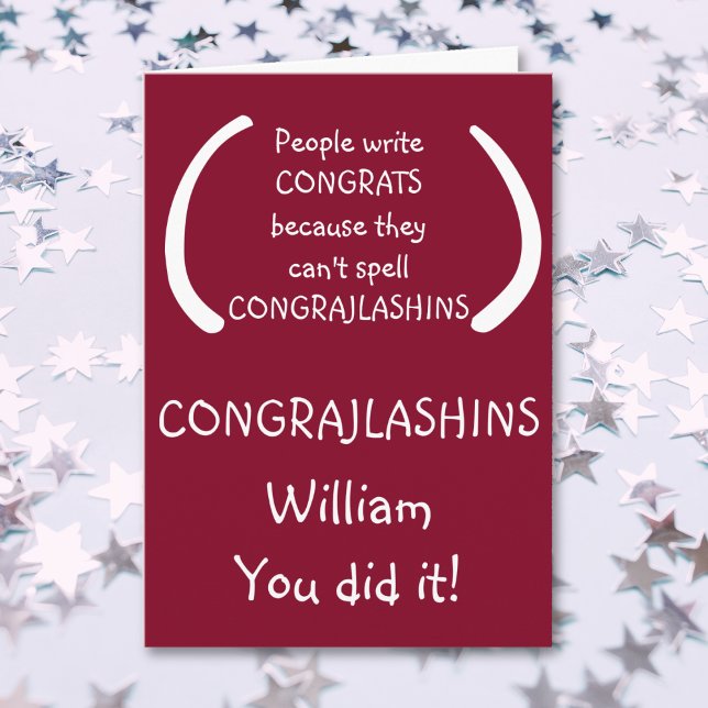 Funny Humor Congratulations Graduation Graduate Karte (Funny Humor Congratulations Graduation Graduate Card)