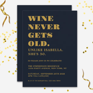 Funny Humore Erwachsenen Geburtstagsparty Navy Blu Einladung